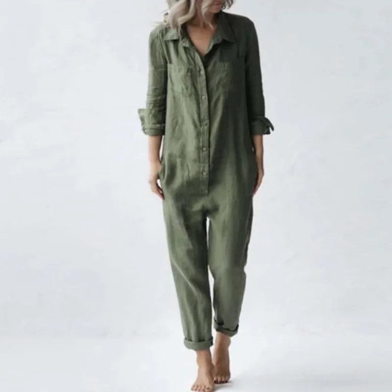 Vintage Cotton Linen Jumpsuit
