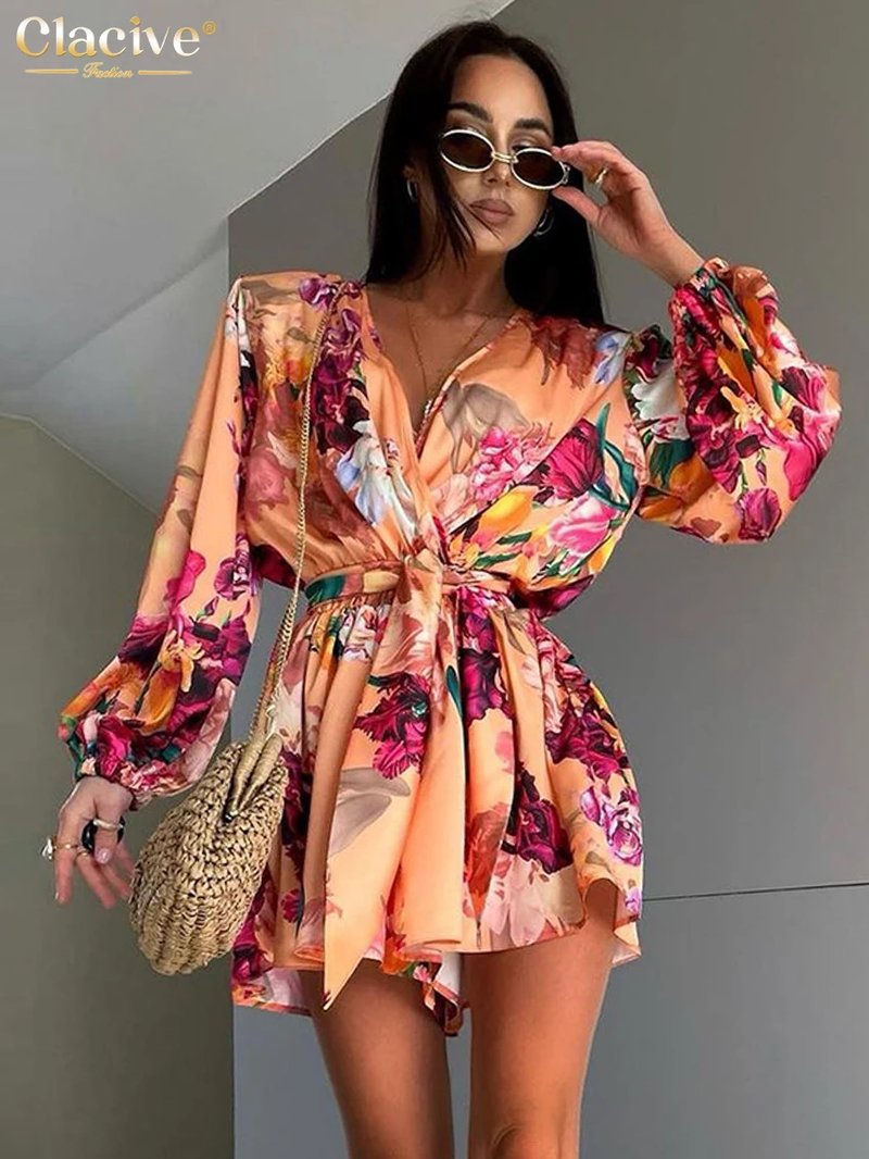 Elegant Loose Print Women's Jumpsuit