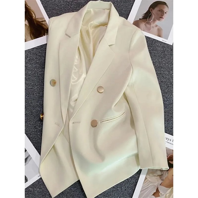 Elegant Women's Double-Breasted Blazer