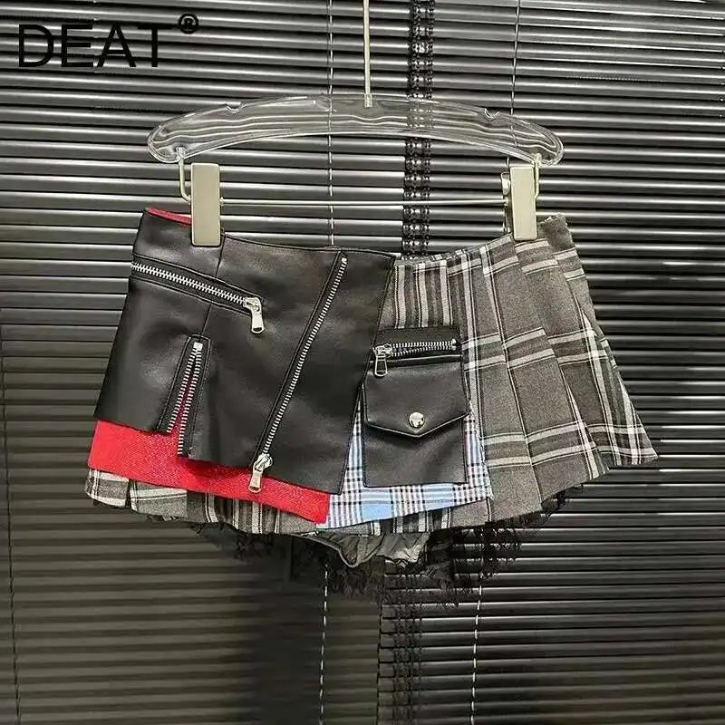 Chic Irregular Pleated Mini Skirt