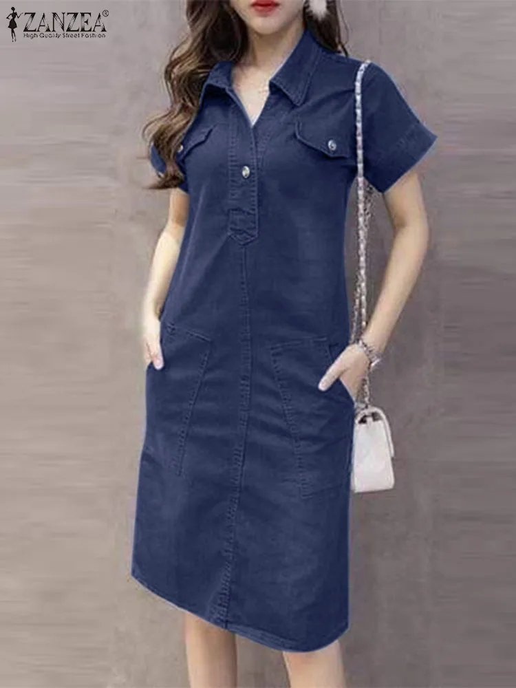 Casual Denim Sundress for Women