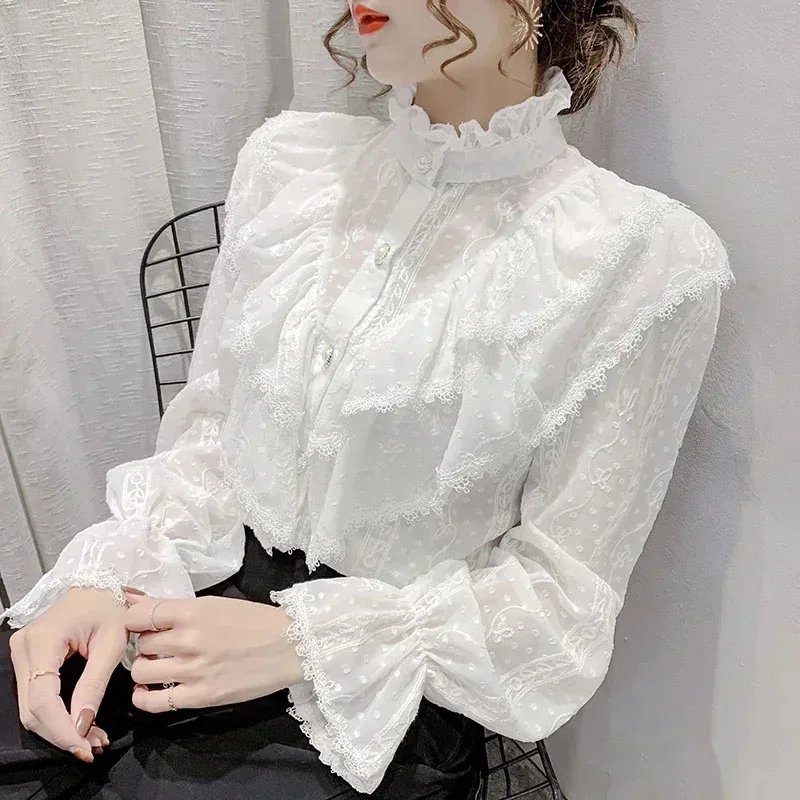 Elegant White Button-Up Blouse