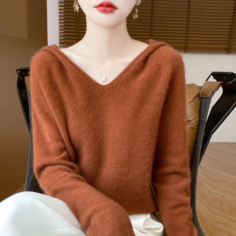Cozy Merino Wool Hooded Sweater