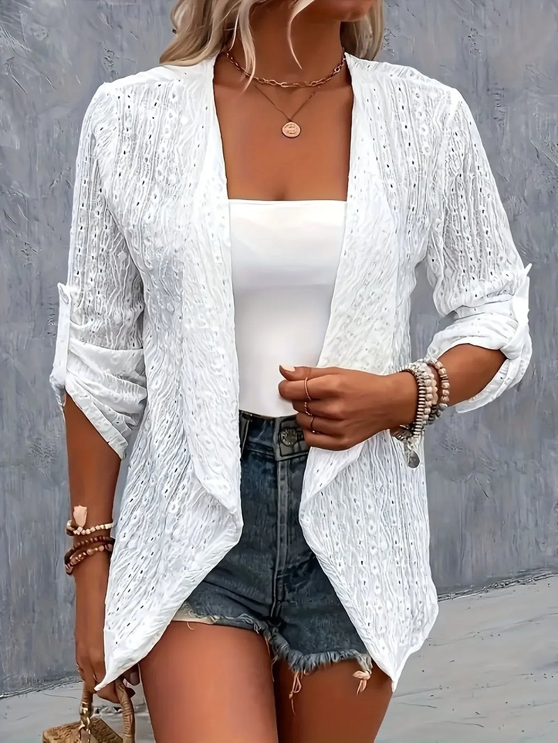 Plus Size Floral Print Blazer