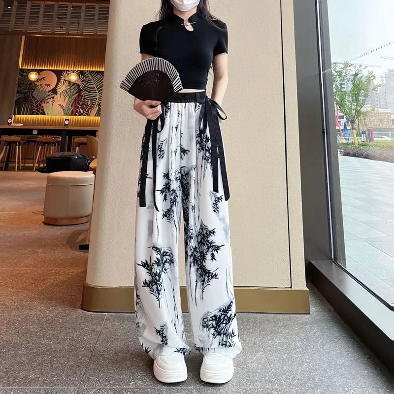 Summer Wide Leg Chiffon Pants