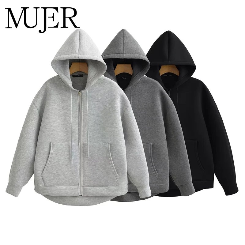 Women's Oversized Zip-Up Hoodie