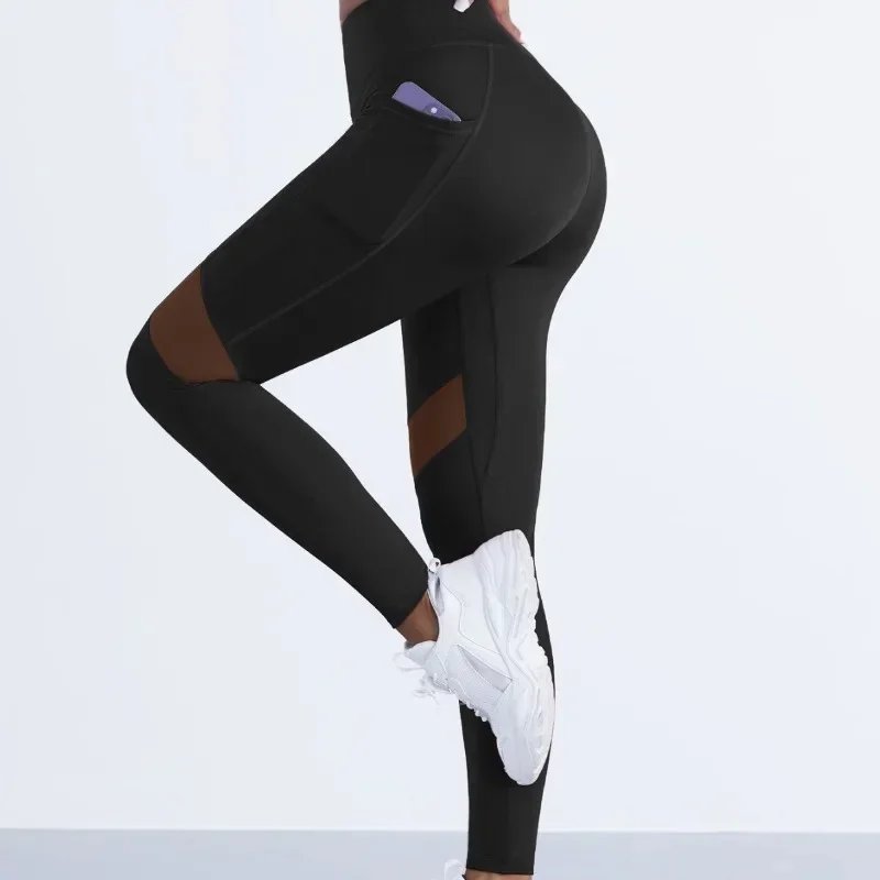 High-Waist Mesh Yoga Leggings