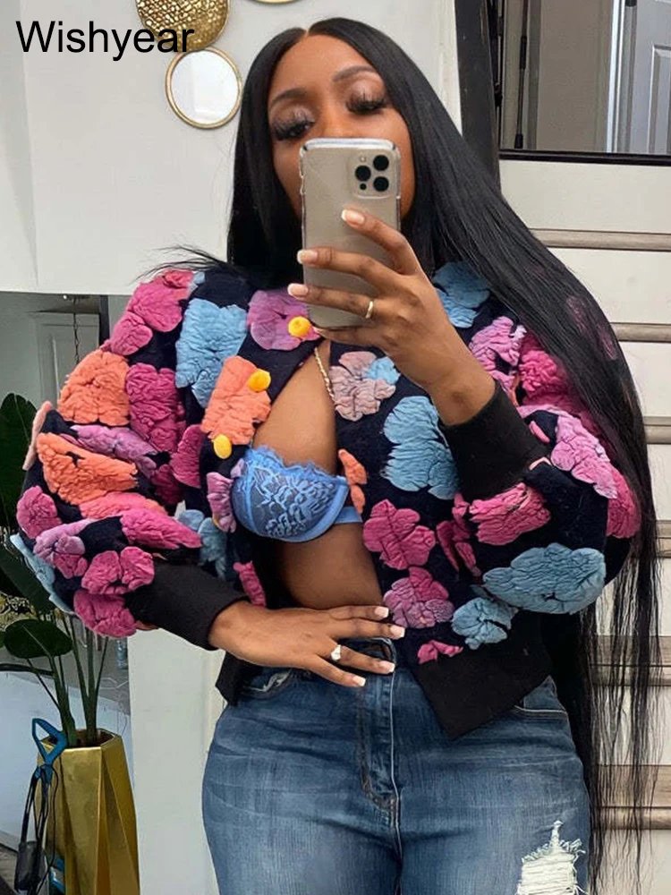 Vintage Floral Patchwork Puff Jacket