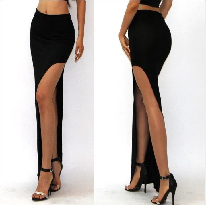 High Waist Split Maxi Skirt