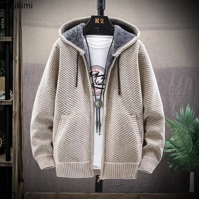 Men's Warm Hooded Cardigan