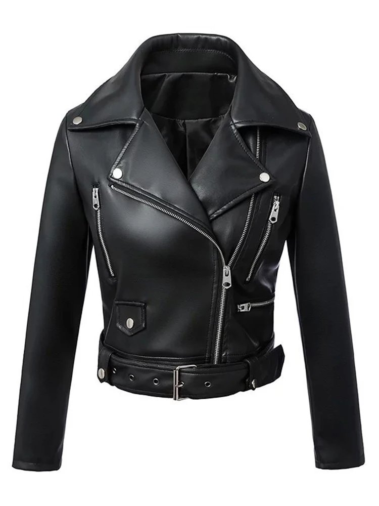 Stylish Women's Biker Leather Jacket
