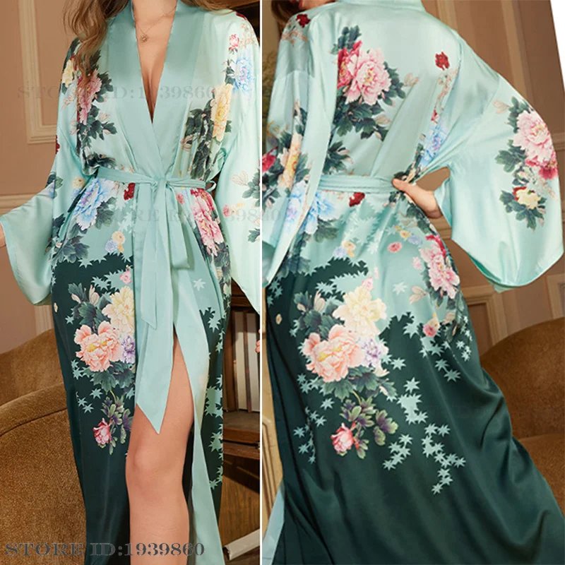 Elegant Floral Kimono Robe
