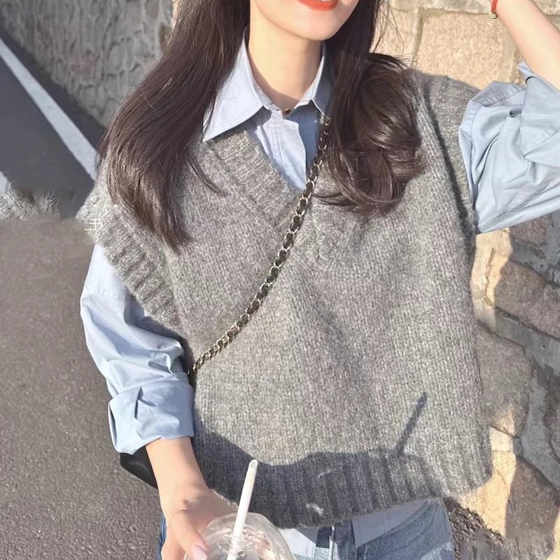 Korean Style Knitted Sleeveless Vest