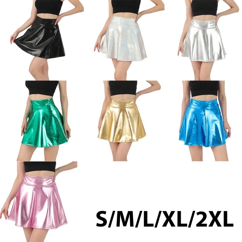 Sparkling Metallic Mini Skirt