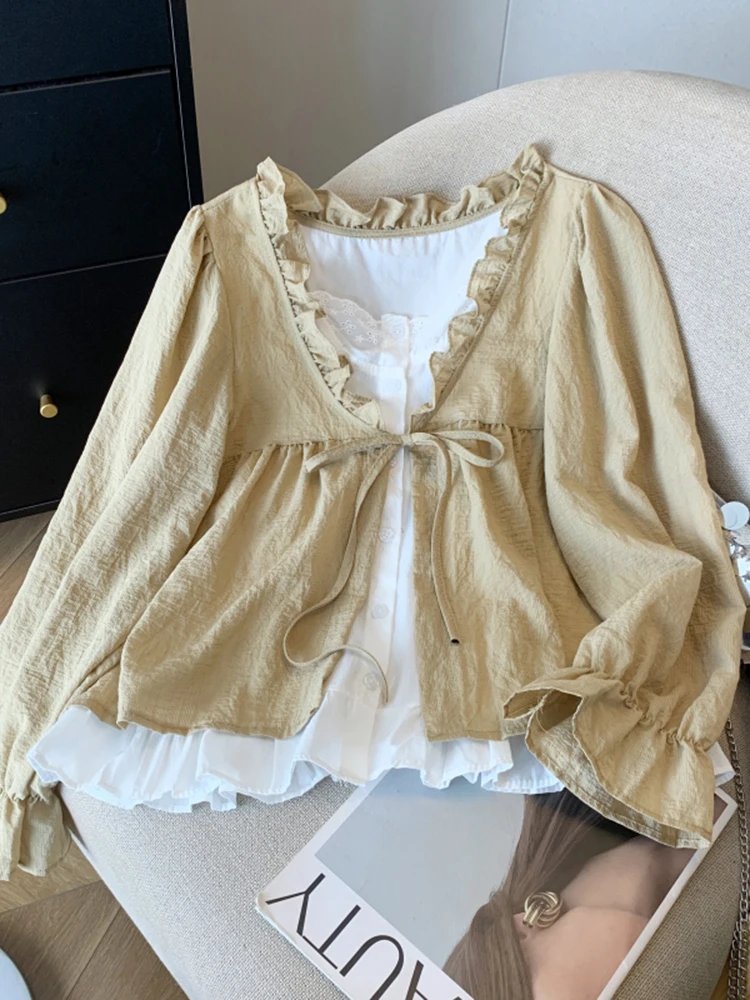Chic Lace Collar Women's Shirt