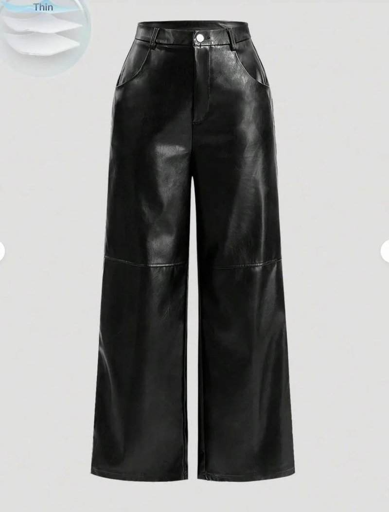 Elegant Women's PU Leather Pants