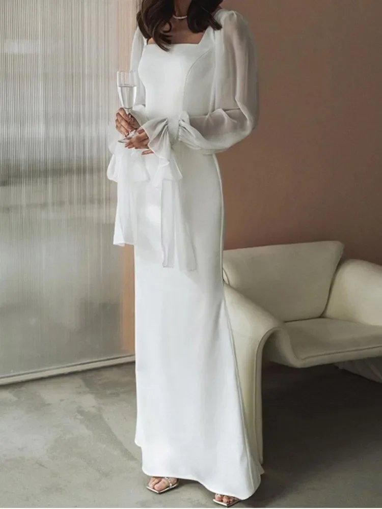 Elegant White Evening Dress