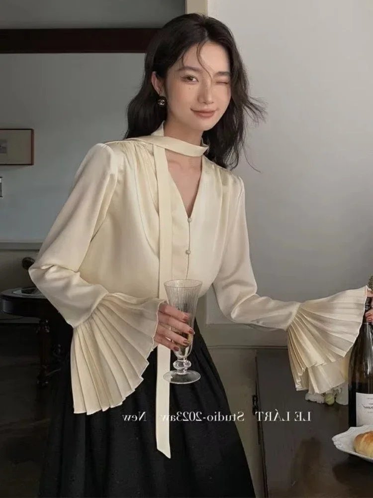 Elegant Satin Silk Blouse for Women