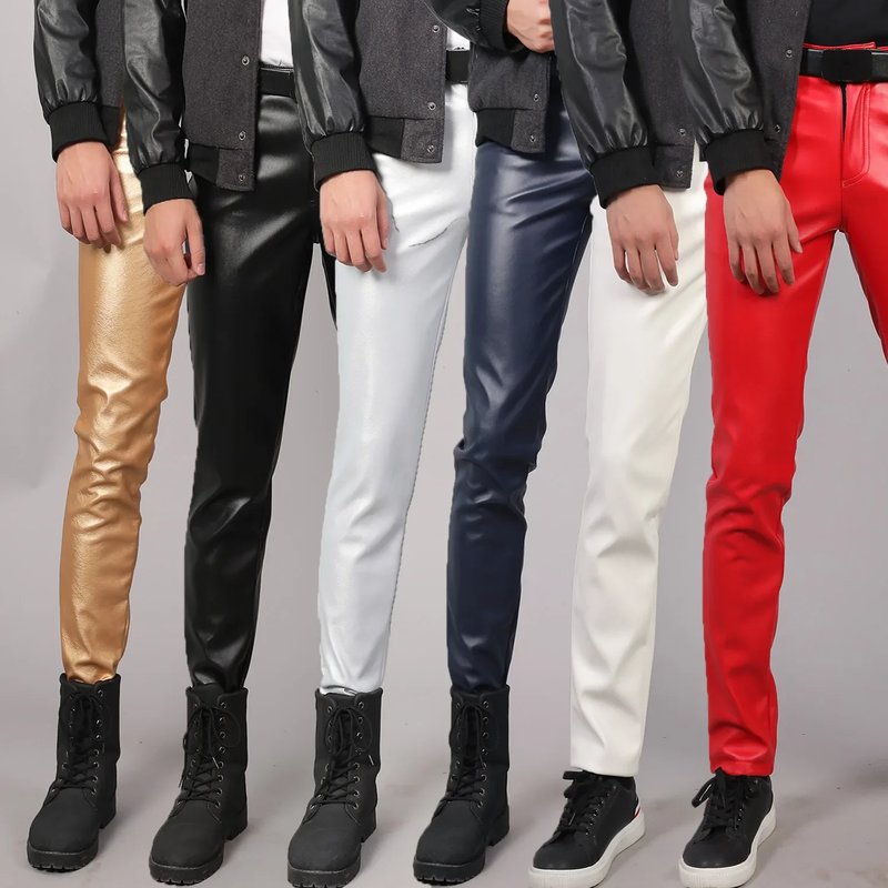 Stylish Slim Fit Faux Leather Pants