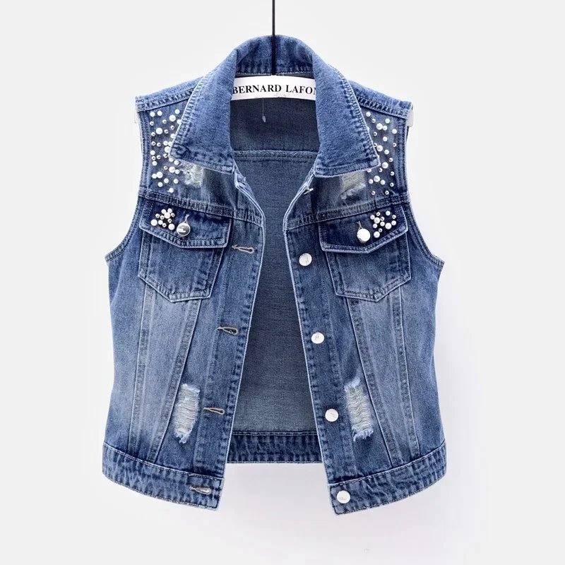 Stylish Women's Denim Vest