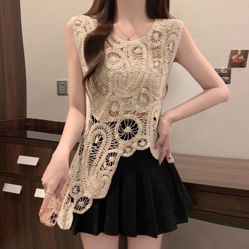 Chic Retro Sleeveless Knit Top