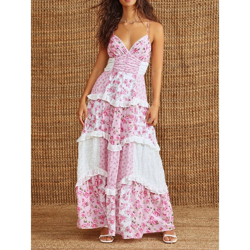 Boho Lace Trim Summer Dress