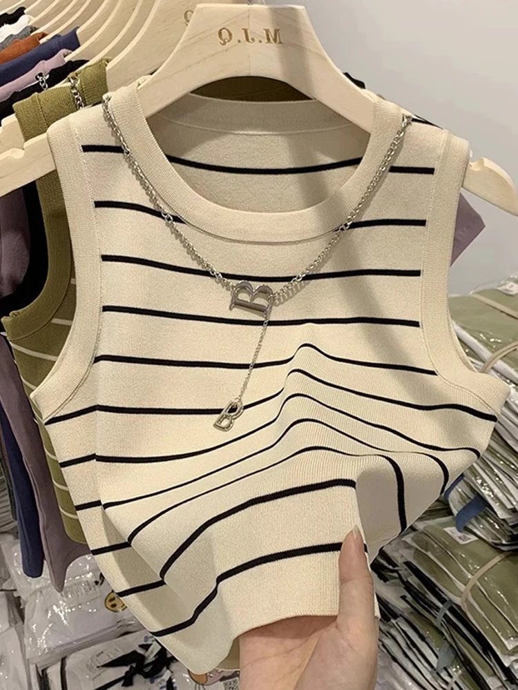 Stylish Striped Summer Waistcoat