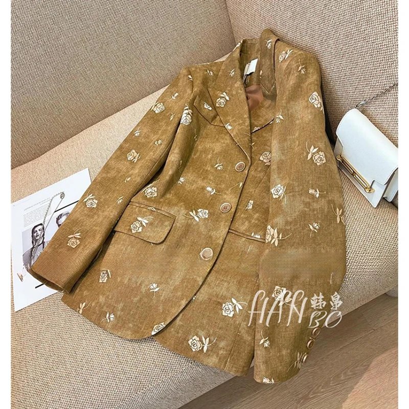 Chic Tie-Dye Suit Jacket for Women