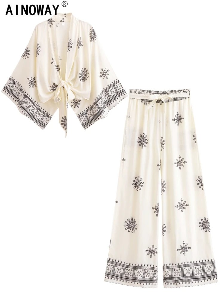 Chic Floral Print Boho Set