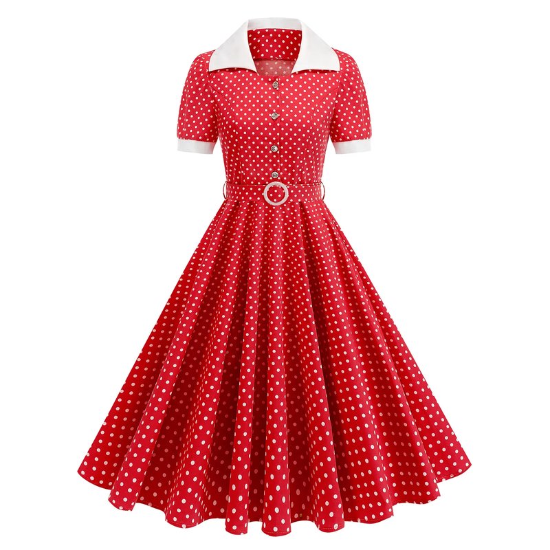 Vintage Polka Dot Rockabilly Dress