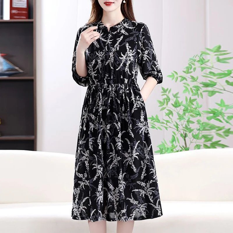 Floral Ruffle Midi Dress