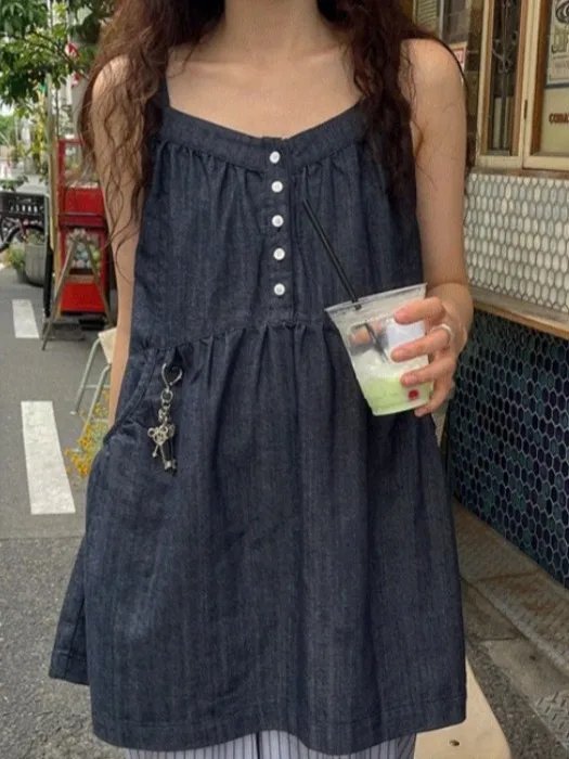 Stylish Korean Denim Overalls for Women
