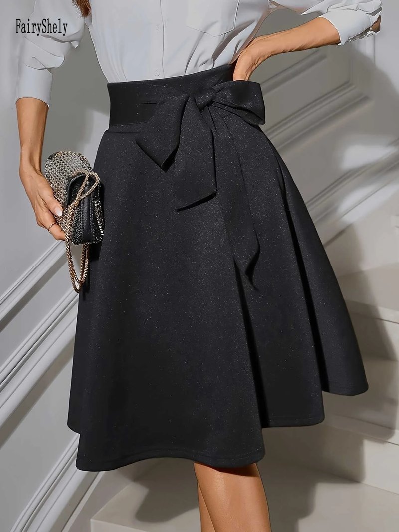 Elegant High-Waist Knitted Skirt