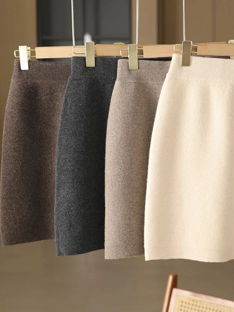 Merino Wool Mini Skirt for Women