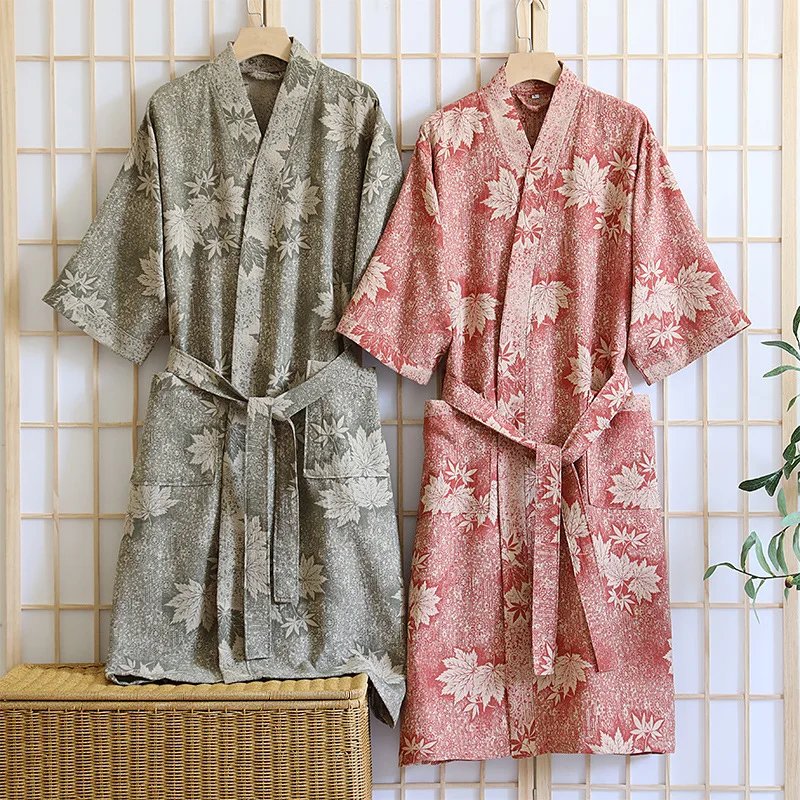 Stylish Double-Layer Cotton Bathrobe