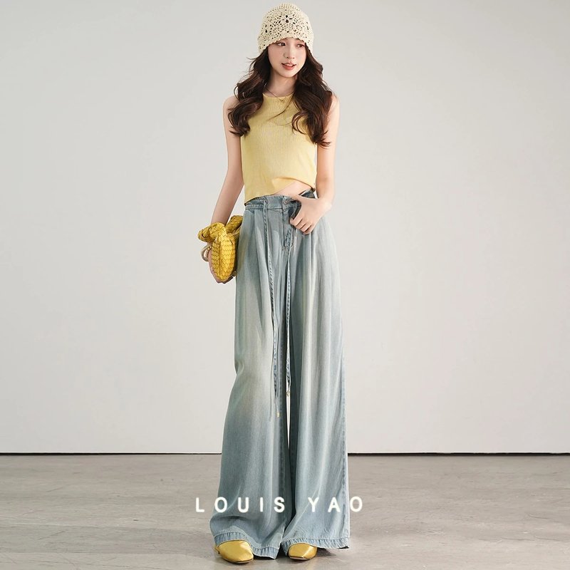 High Waist Straight Leg Jeans