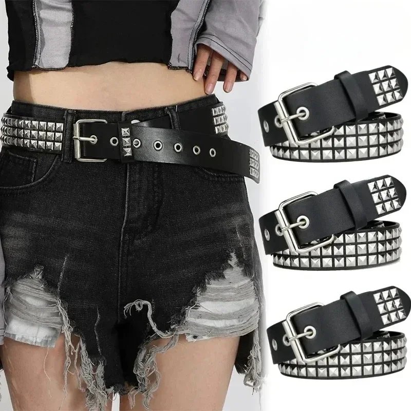Punk Rivet Metal Belt
