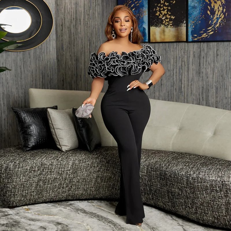 Elegant 3D Rose Jumpsuit for Women