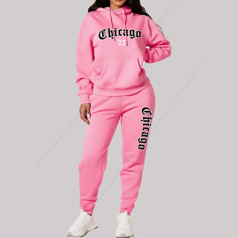 Chic Women's Hoodie and Pants Set