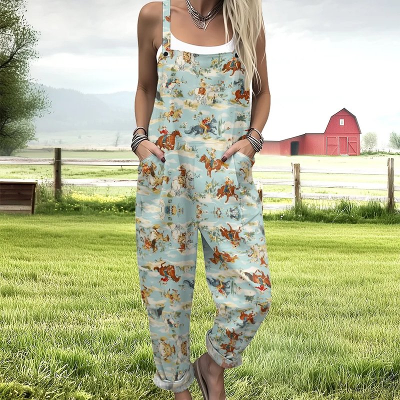 Vintage Floral Print Jumpsuit