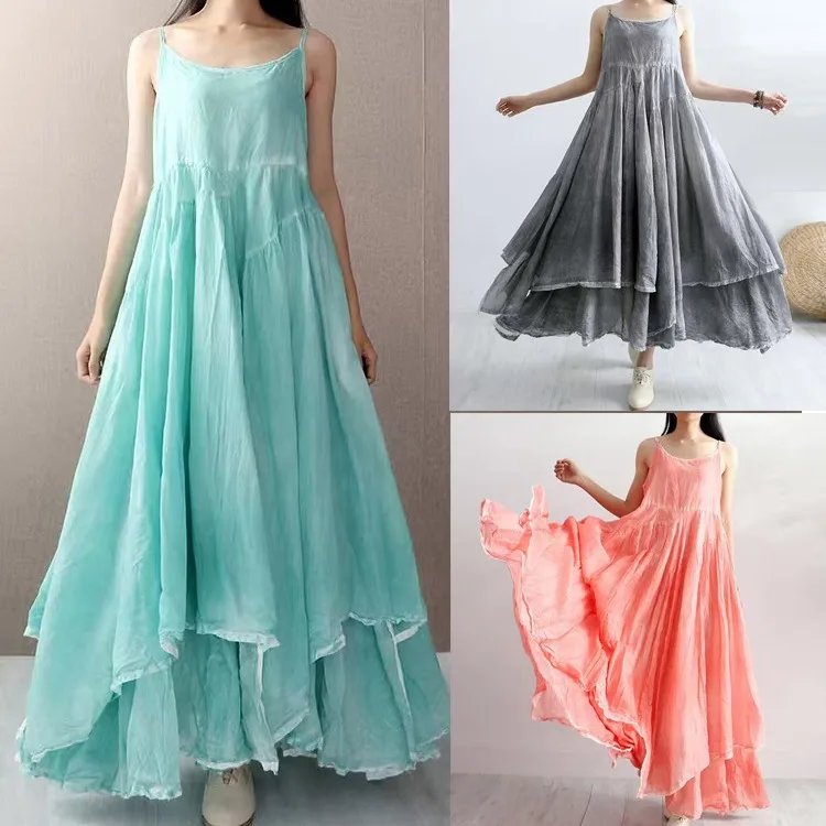 Asymmetrical Linen Summer Dress