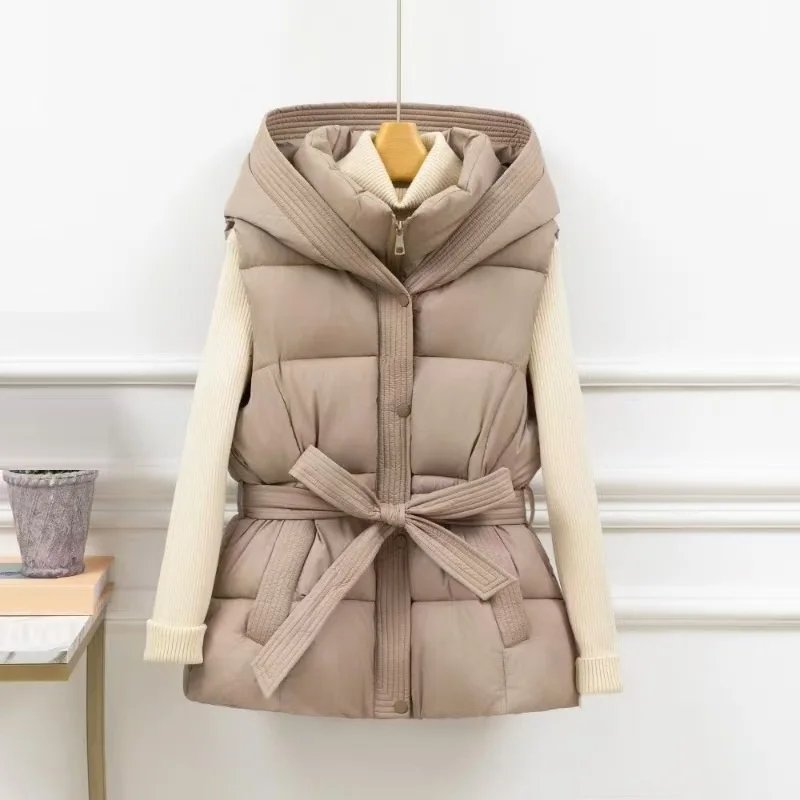 Women's Warm Hooded Down Vest