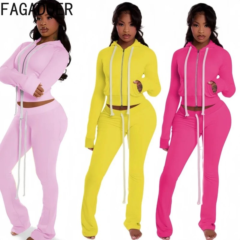 Sporty Velvet 2-Piece Set for Women