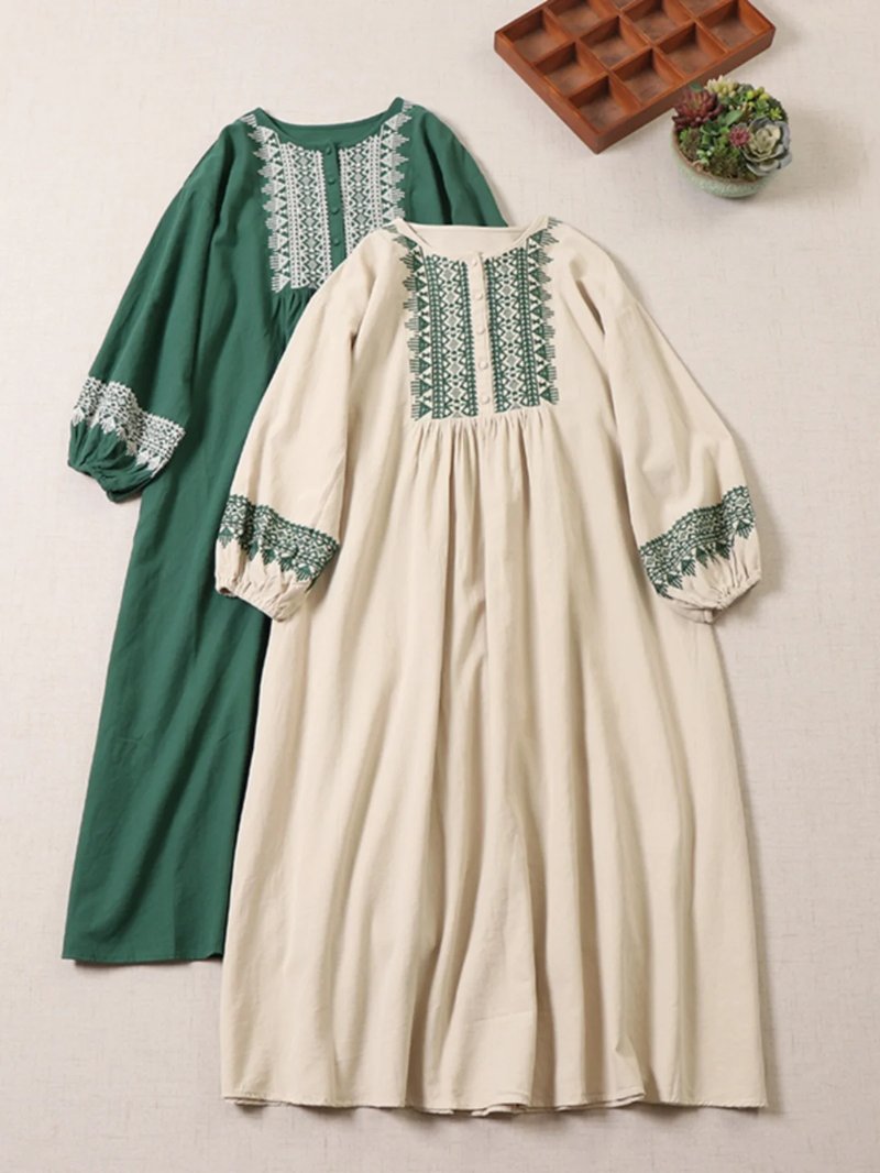 Embroidered Cotton Maxi Skirt