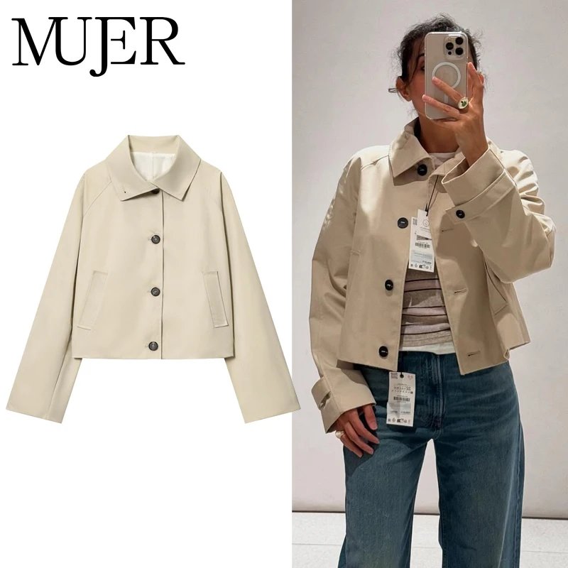 Women's Cropped Trench Coat