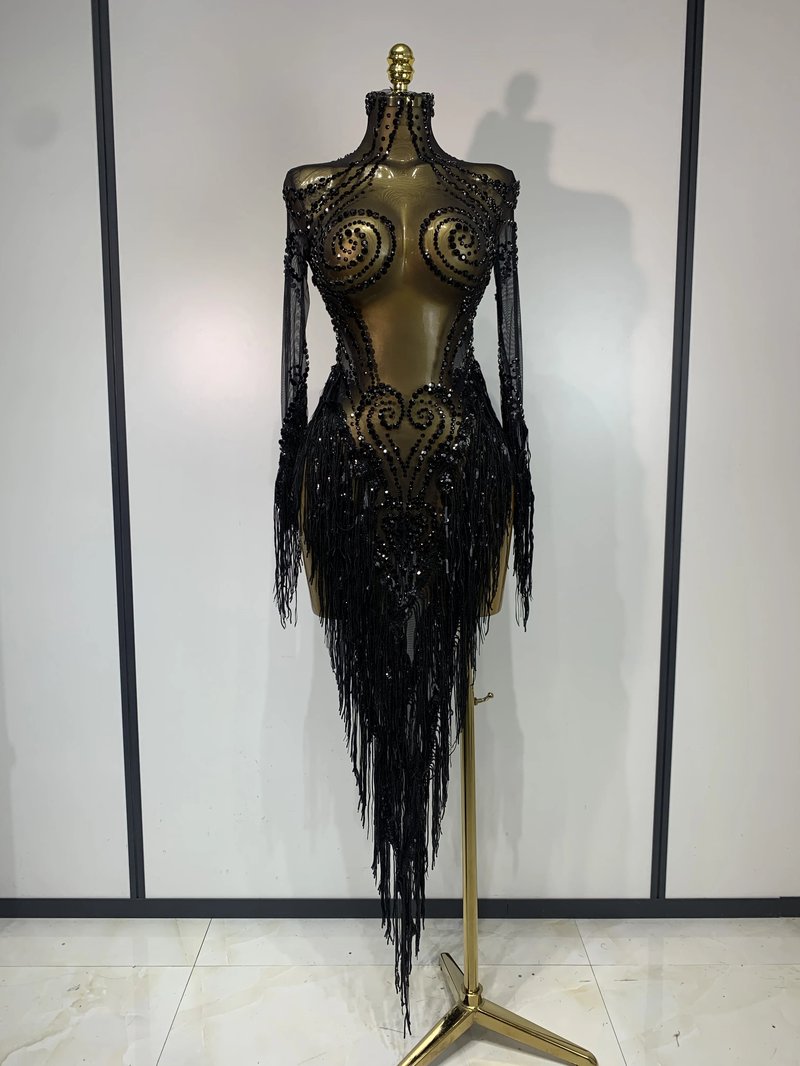Sparkling Rhinestone Evening Dress