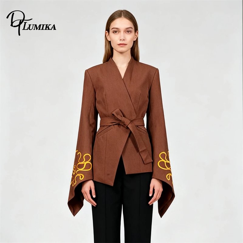 Retro Embroidered Women's Blazer