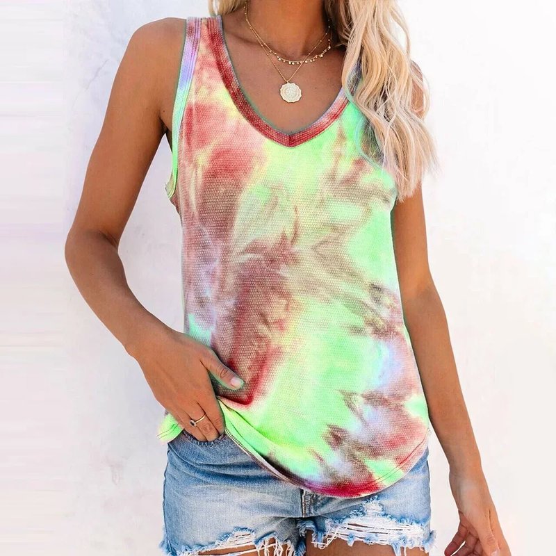 Summer Tie-Dye Sunflower Vest
