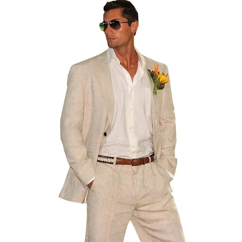 Men's Lightweight Linen Suit Set