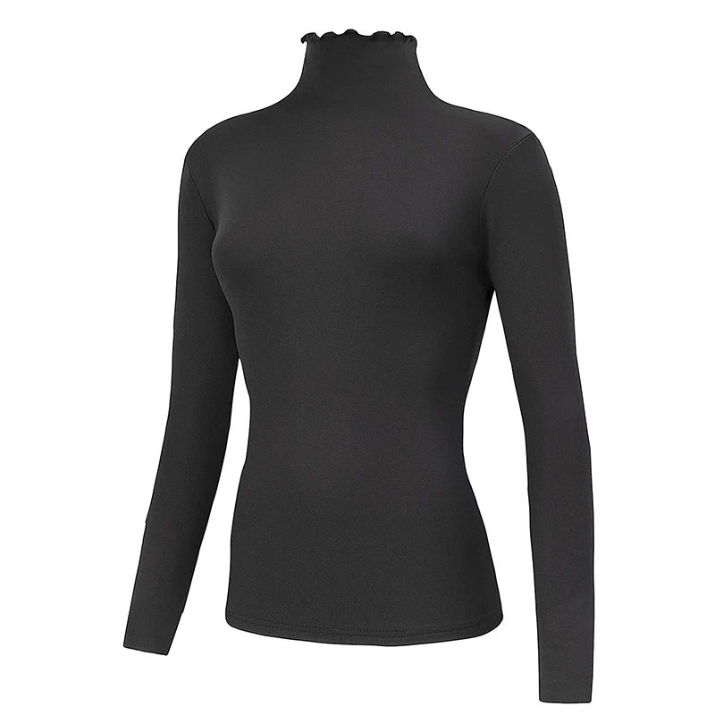 Warm High Neck Women's T-Shirt Set